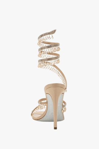 Crystal Wrap-Around High Heel Sandals