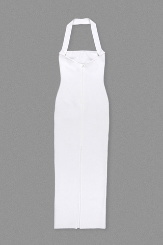 Sleek Bandage Back Slit Long Dress