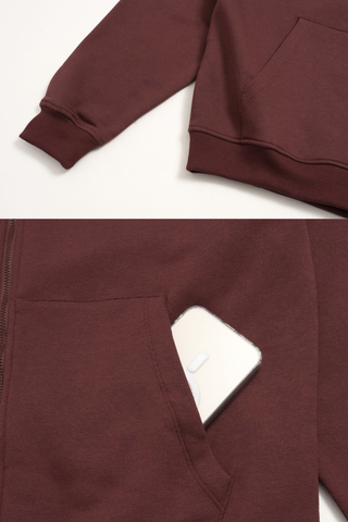 Relaxed Zip-Up Hoodie & Wide-Leg Sweatpants Set