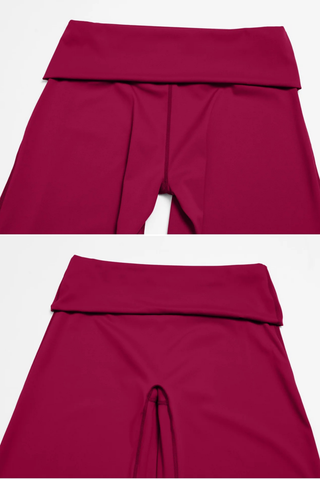 Soft Stretch Activewear Top & Wide Leg Pants Set