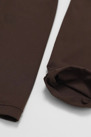 Seamless Mock-Neck Long Sleeve Crop Top & Straight-Leg Jogger Set