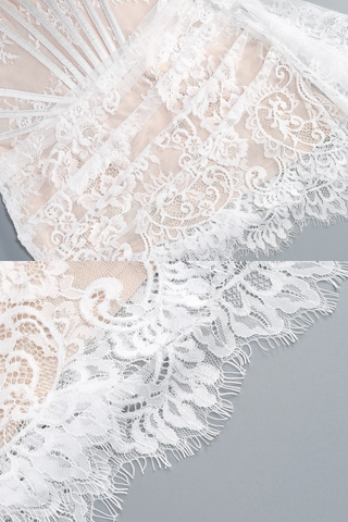 Lace Corset Draped Sheer Long Dress