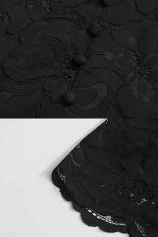 Sleeveless Floral Lace Midi Dress with Sweetheart Neckline and 3D Rose Detail