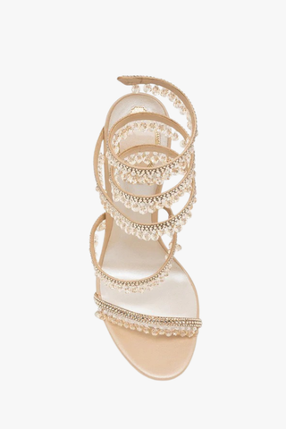 Crystal Wrap-Around High Heel Sandals