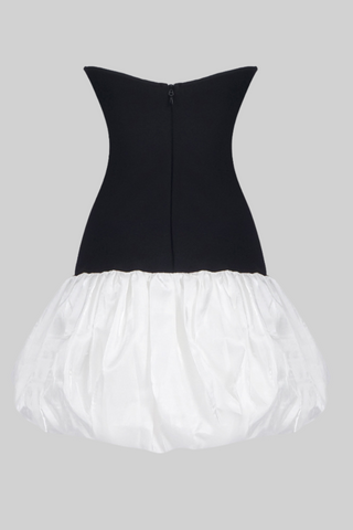 Butterfly Sequin Strapless Butterfly Embroidery Mini Dress