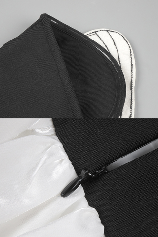 Butterfly Sequin Strapless Butterfly Embroidery Mini Dress