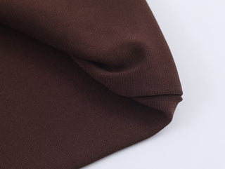 Long Sleeve Tie-Neck Mini Dress in Structured Woven Fabric