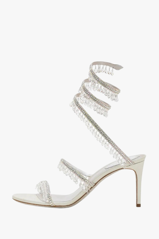 Crystal Wrap-Around High Heel Sandals