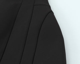 Strapless Corset-Style Mini Dress with Floral Appliqué Detail