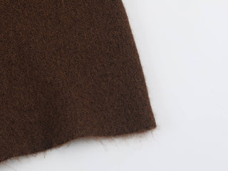 Wool-Blend Short Jacket with Faux Fur Collar and Cuffs