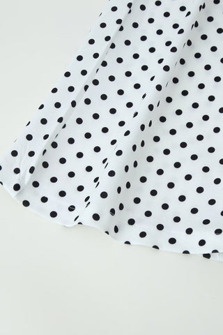 Polka Dot Polyester Halter Neck Sleeveless Top & Flared Pants Set