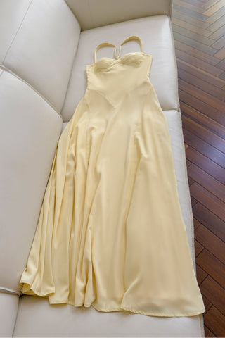 Ruched Sweetheart Corset Long Dress – Lace-Up Back Evening Dress
