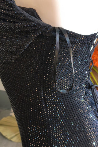 Sparkling Strapless Rhinestone Mermaid Evening Gown