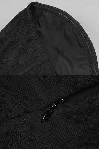 Strapless Lace Mermaid Long Dress with Ruffled Tiers and Pink Rose Detail