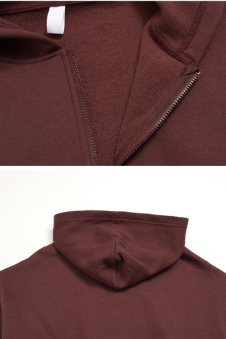 Cropped Zip-Up Hoodie & Wide-Leg Sweatpants Set
