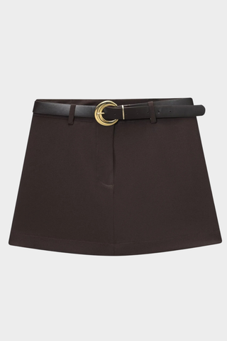 Woven Blazer & Mini Skirt Set – Double-Breasted Design, Long Sleeve Blazer