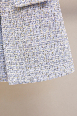 Textured Tweed Mini Skirt with Belt – A-Line Fit