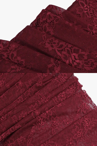 One-Shoulder Lace Long Dress with Sculpted Corset Fit