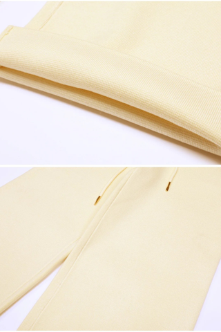 Luxe Knit Fur Collar Set – Cardigan & Wide-Leg Pants