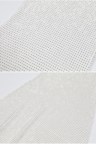 Sleeveless Knit Long Dress with V-Neck and Rhinestone Embellishment