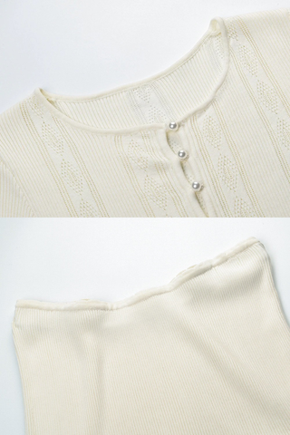 Chic Knit Short Sleeve Peplum Top