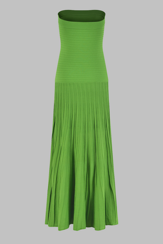 Ice Silk Strapless Long Dress