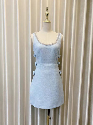 Bow Tie Waist Sleeveless Mini Dress