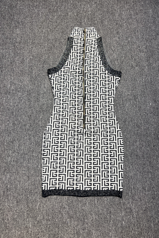 Halter Neck Sleeveless Bandage Mini Dress