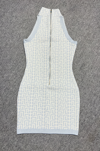 Halter Neck Sleeveless Bandage Mini Dress