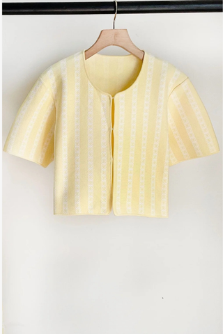 Elegant Short Sleeve Cropped Cardigan & Sleeveless Square Neck Knit Fit & Flare Mini Dress Set
