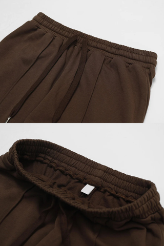 Seamless Mock-Neck Long Sleeve Crop Top & Straight-Leg Jogger Set