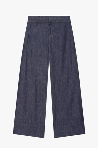 Draped One-Shoulder Top with Wide-Leg Pants Set