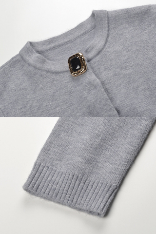 Soft Knit Button-Detail Cropped Cardigan