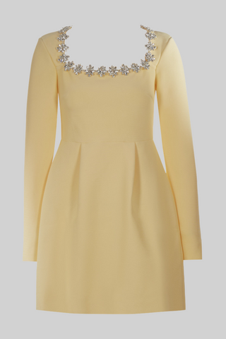 Diamond Elegance Long Sleeve Mini Dress