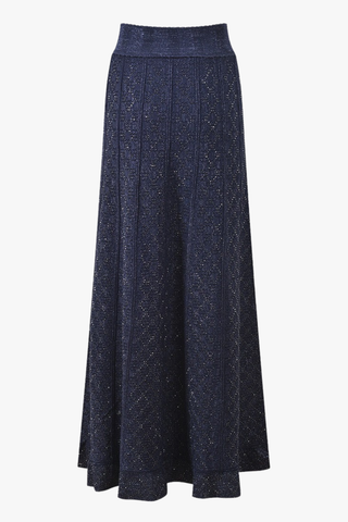 Textured Knit Cardigan & Flowing Skirt Set