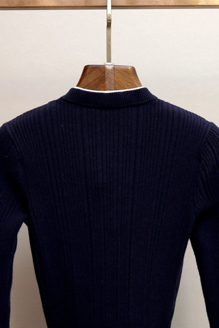 Long-Sleeve Knit Top With Belted Waist & Satin Maxi Skirt Design