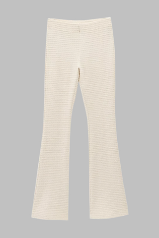 Elegant Bow Cardigan & Flared Pants Set