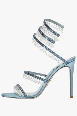 Crystal Wrap-Around High Heel Sandals