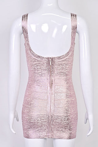 Shimmer Bandage Sleeveless Glamour Mini Dress