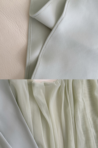 Noir Veil Draped Sheer Long Dress