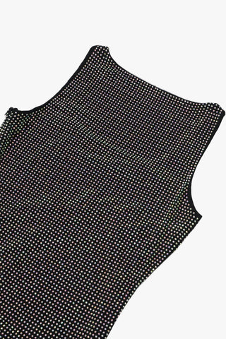 Crystal Embellished Sleeveless Bodycon Long Dress