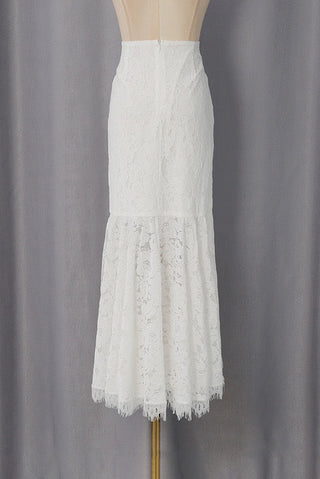 Elegant Lace Set – Long Sleeve Top with Flowy Midi Skirt