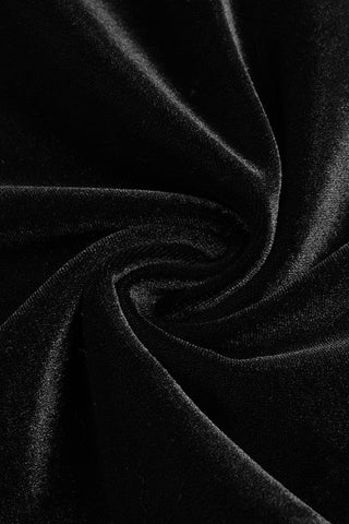 Velvet Mesh High Neck Long Dress – Long Sleeve Evening Gown