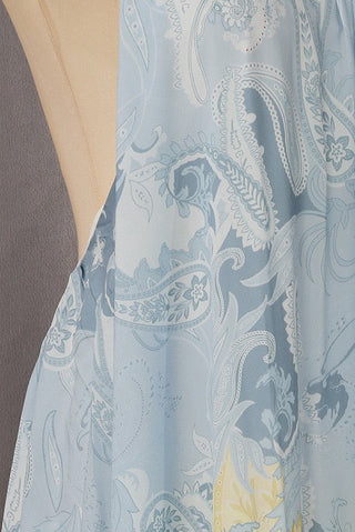Paisley Print Halter Neck Backless Long Dress