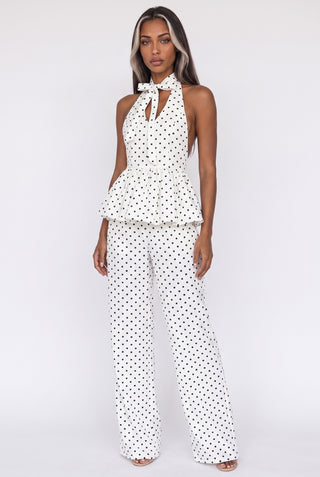 Monroe Polka Dot Peplum Set