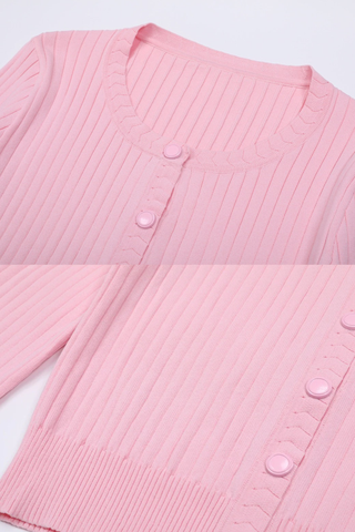 Everyday Chic Ribbed Button-Up Knit Cardigan