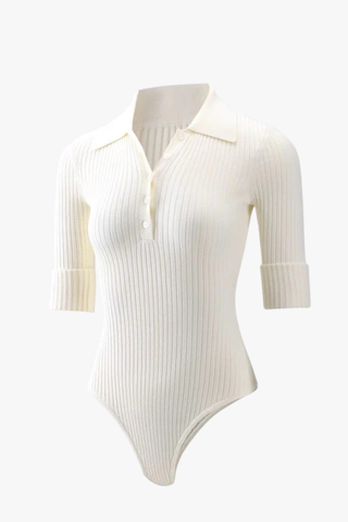 Ribbed Knit Two-Piece Set – Short Sleeve Top & Long Skirt