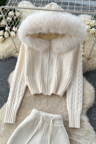 Soft Knit Turtleneck Sweater & Long Pants Cozy Set