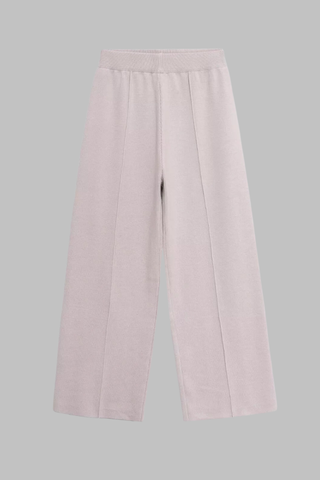 Ribbed Knit V-Neck Cardigan & Wide-Leg Pants Lounge Set – Soft Stretch Knit, Long Sleeves, Relaxed Fit