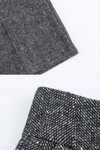 Tailored Tweed Wide-Leg Trousers